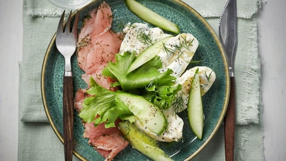 Gravad lax med dillstuvad potatis