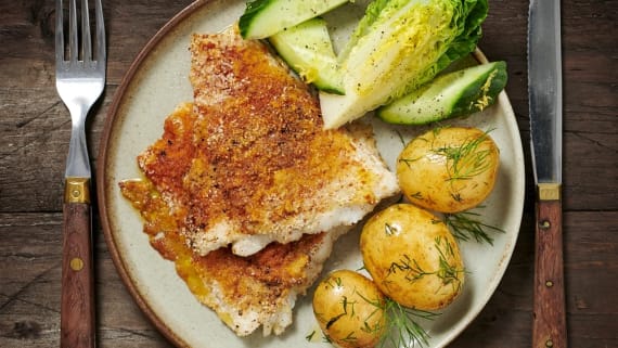 Krispig torsk med dillslungad potatis