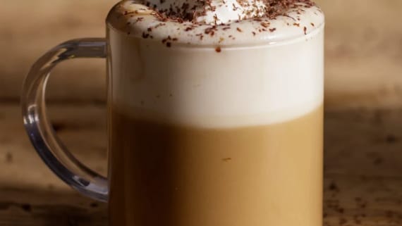 Mocca latte med vit choklad