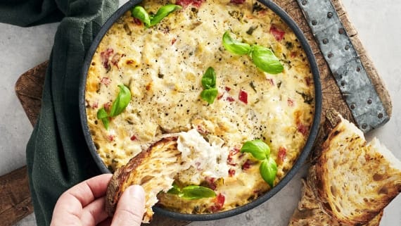 Baked artichoke - varm kronärtsskocksdipp
