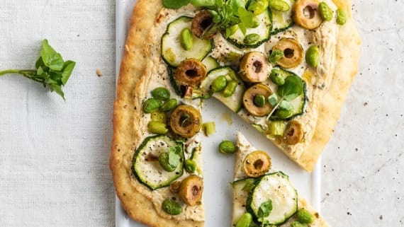 Vegansk pizza bianco