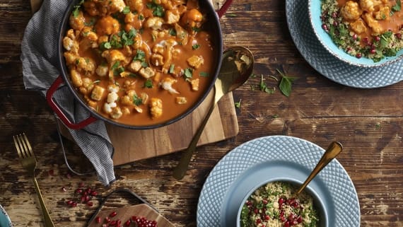 Indisk vegogryta med couscous