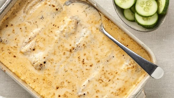 Krämig fiskgratäng med potatis