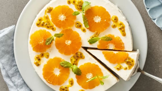 Frozen cheesecake med clementin