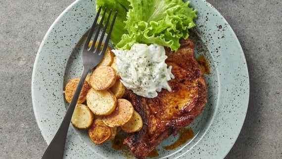 Kotlett med tzatziki