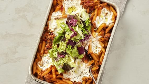 Pastagratäng med kyckling och ricotta