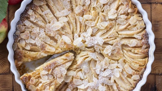 Fransk äppelkaka med mandel