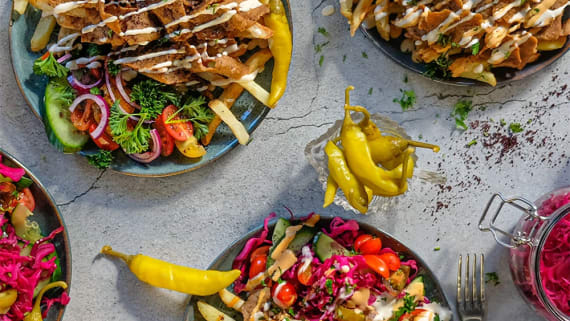 Kebabtallrik med pommes