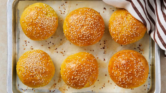 Klassiska hamburgerbröd