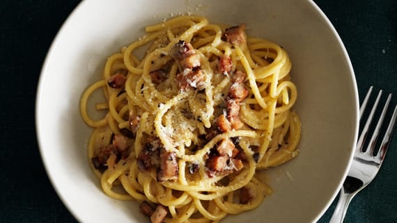 Carbonara med julskinka