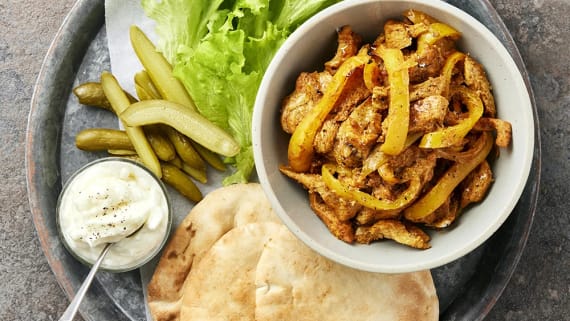 Kyckling shawarma - kycklingkebab i ugn