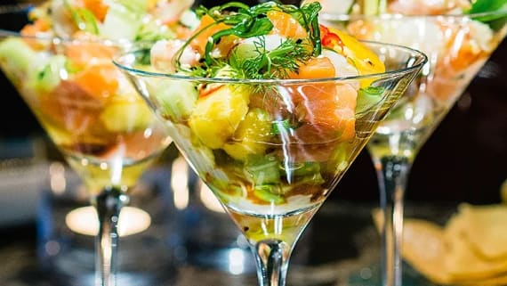 Asiatisk havscocktail med ponzudressing