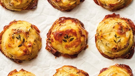 Pommes Anna med gruyère i portionsform