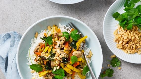 Enkel kycklingwok
