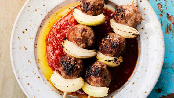 Brochetas de albóndigas – köttbullar på spett