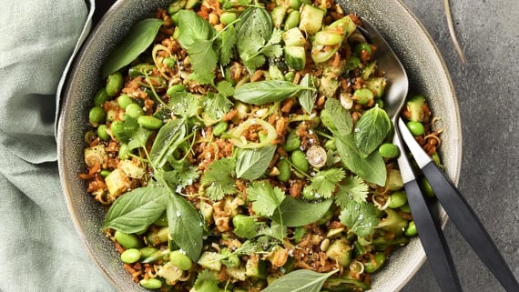 Crispy rice salad – Nam kaho tod