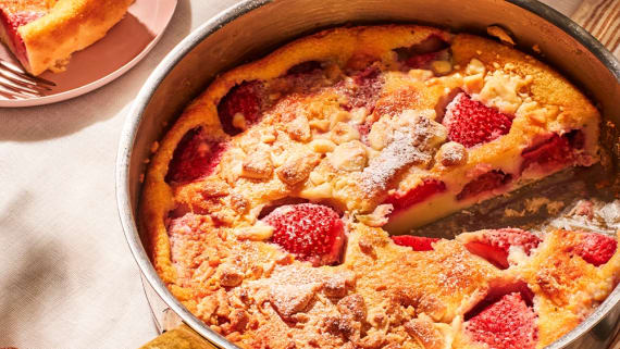 Clafoutis med jordgubbar