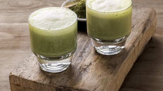 Matchalatte med vanilj