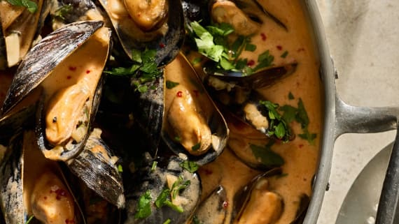 Moules med gochujang