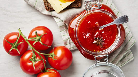 Tomatmarmelad med vanilj och saffran