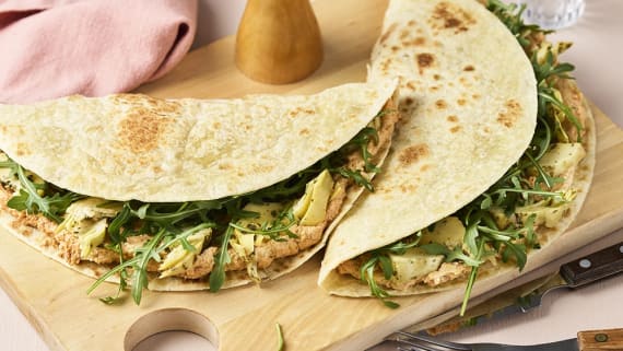Piadina med kronärtskocka och ricotta