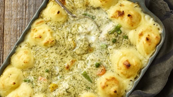 Fiskgratäng med torsk och grönsaker