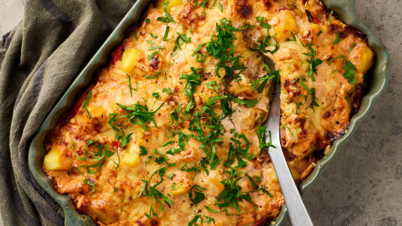 Kasslergratäng med ris