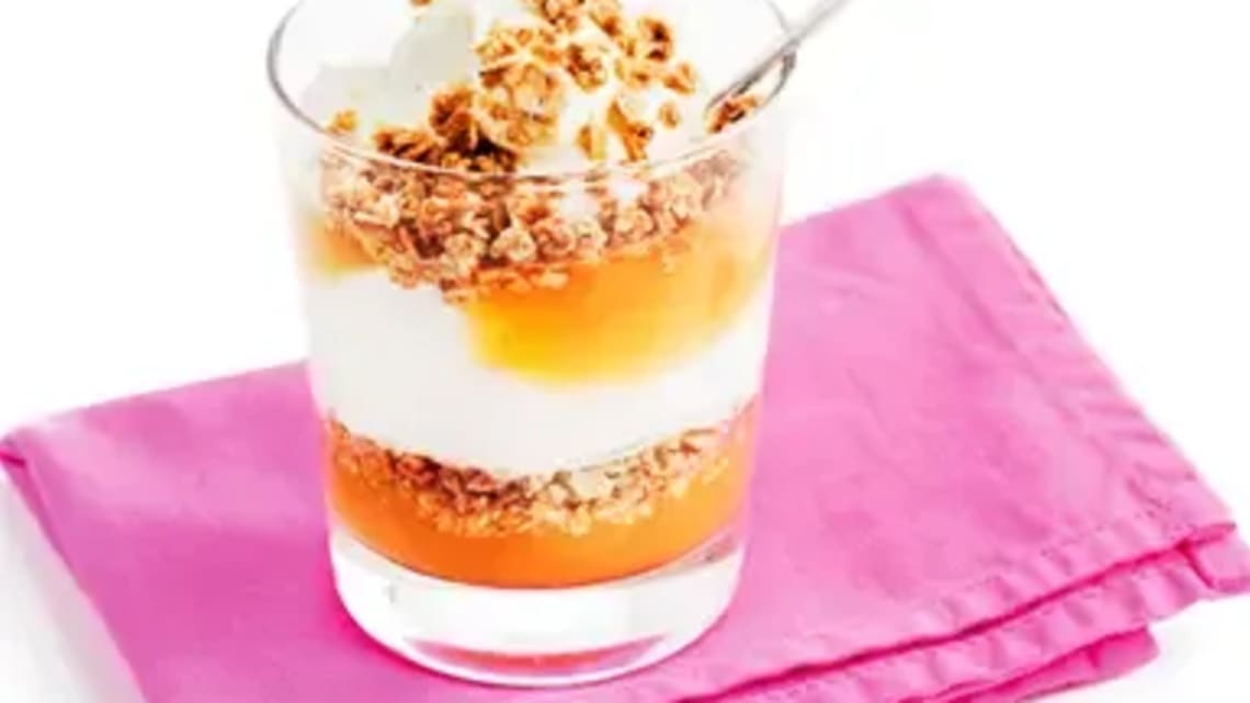 Randig äppelyoghurt