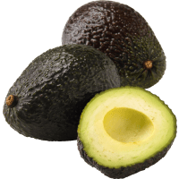 Illustration av Ätmogen avocado 3-p