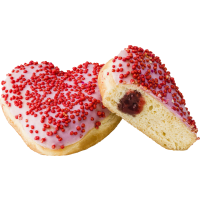 Illustration av Donut Red Heart