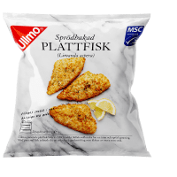 Illustration av Sprödbakad plattfisk