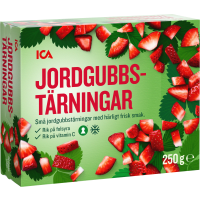 Illustration av Frysta jordgubbstärningar