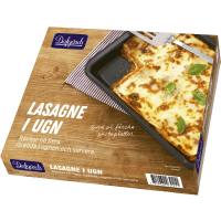 Illustration av Lasagne i ugn Fryst