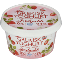 Illustration av Yoghurt Äkta Grekisk Jordgubb 0%