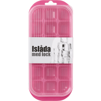 Illustration av Islåda med lock rosa