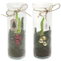 Illustration av Julgrupp Glasvas