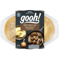 Illustration av Köttbullar Potatismos Gräddsås