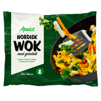Illustration av Nordisk wok med grönkål