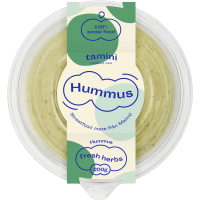 Illustration av Hummus fresh herbs
