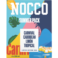 Illustration av NOCCO Summer Mix 4-pack