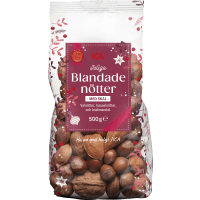 Illustration av Blandade nötter med skal