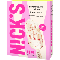 Illustration av Glasspinne Strawberry white 4-p