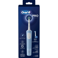 Illustration av Eltandborste Vit Pro Blå