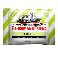 Illustration av Halstabletter Citrus Sockerfri Fisherman's Friend