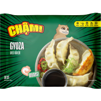 Illustration av Gyoza med räkor