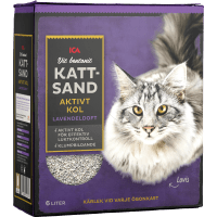 Illustration av Kattsand Vit Bentonit Aktiv Kol