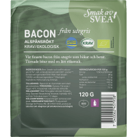 Illustration av Bacon tärnat KRAV