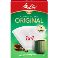 Illustration av Kaffefilter 1x4 Vit