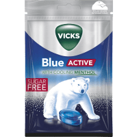 Illustration av Blue Active Halstablett