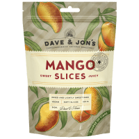 Illustration av Torkad Mango DAVE & JON'S